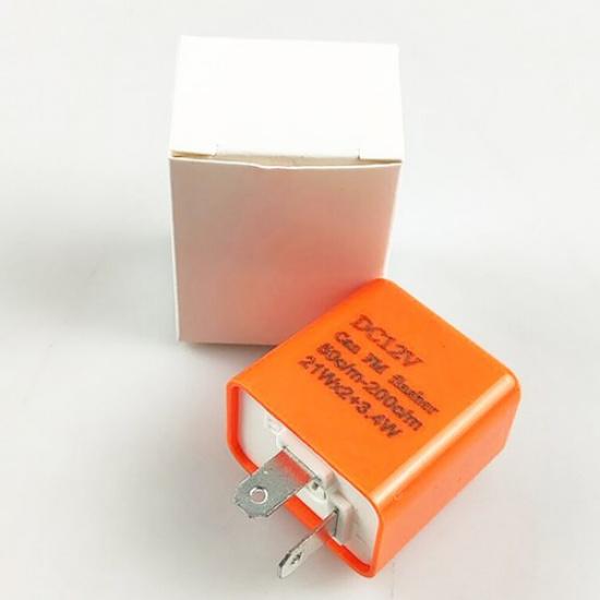 2Pin Electronic LED Flasher Relay Fix Turn Signal Bulbs Hyper Flash Issue Orange
