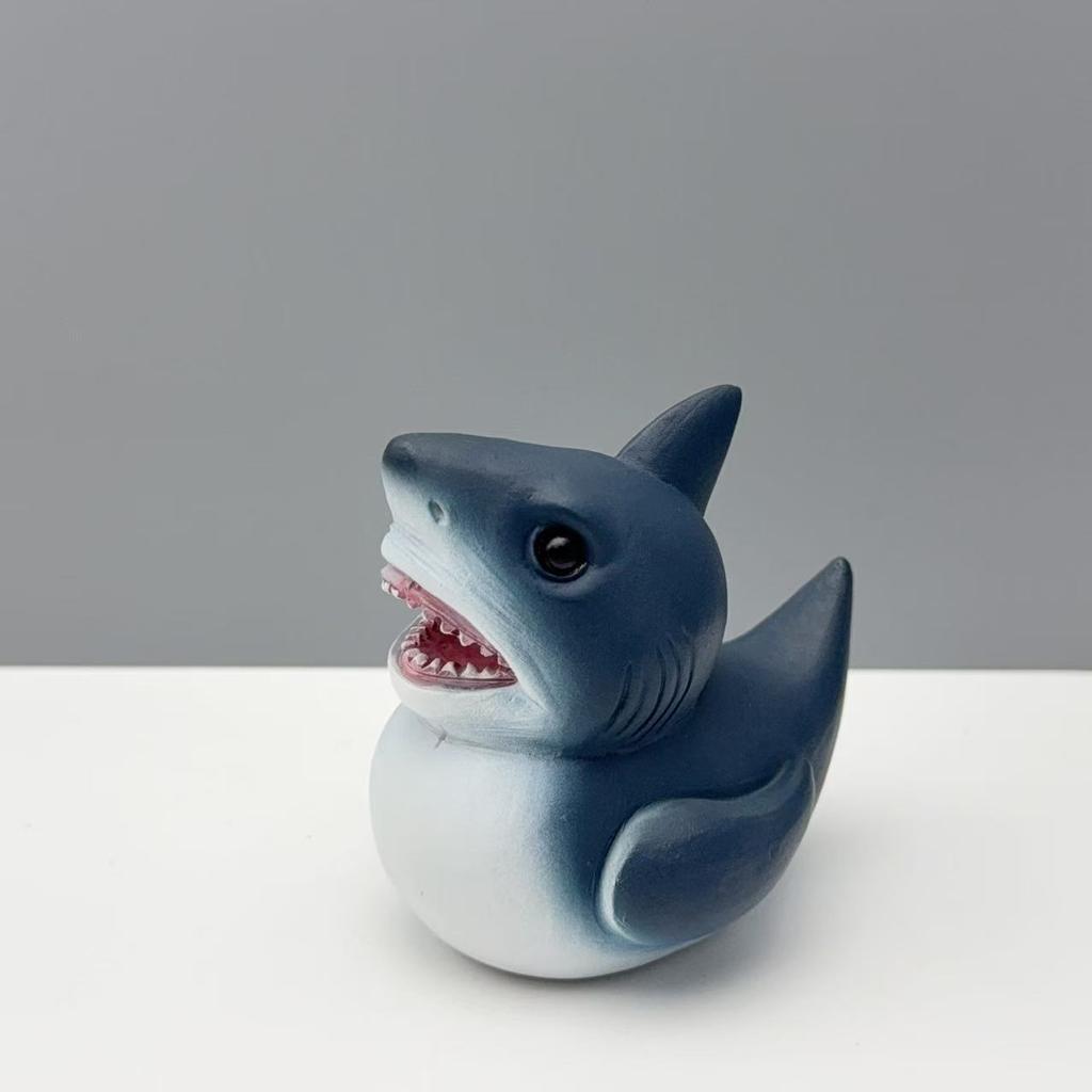 Funny Sea Creature Duck Figurine Resin Cartoon Octopus Turtle Shark Seal Statue Ocean Style Home Decoration Desktop Ornament