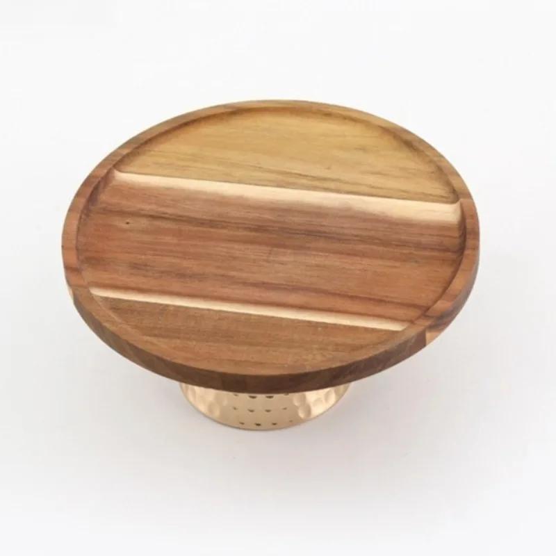 Creative Wooden Fruit Plates Decorative Tray Cake Stand Sweet Plate Treat Dish Desserts Table Accessories Kitchen Utensils Bar T