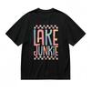 Pánské pohodlné klasické tričko s designem Lake Junkie v mozaikovém stylu