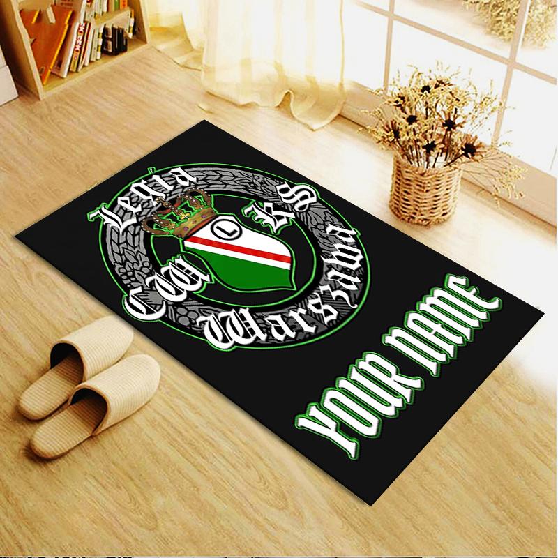 Custom Name Legia Warszawa Carpet Rug for Living Room Bedroom Home Sofa Decoration,Kids play Non-slip Floor Mat