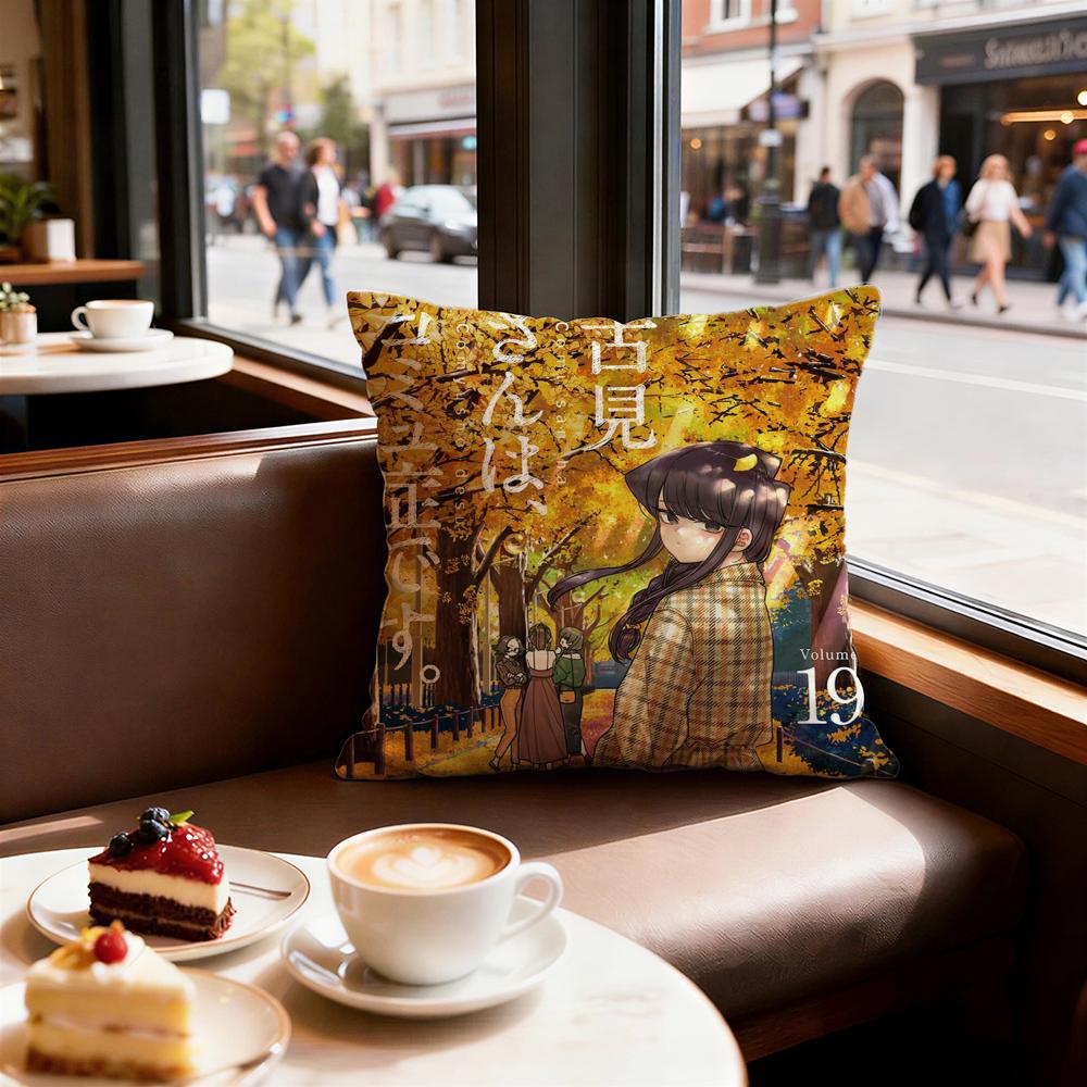 Anime Komi Cant Communicate Cushion Cover Decorative Cushions Covers Cover Sofa x Pillow Piece x x Pillowcase