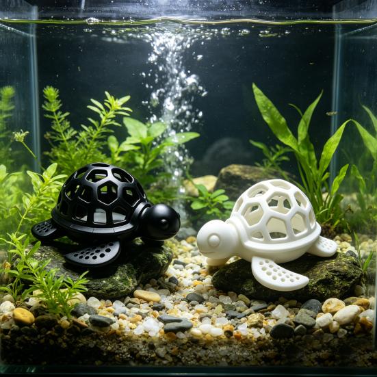 3D Printed Turtle Hide Cave for Fish Tank, Hollow Fish Shrimp Shelter Hideout House, Aquarium Fish Tank Decoration Accessories