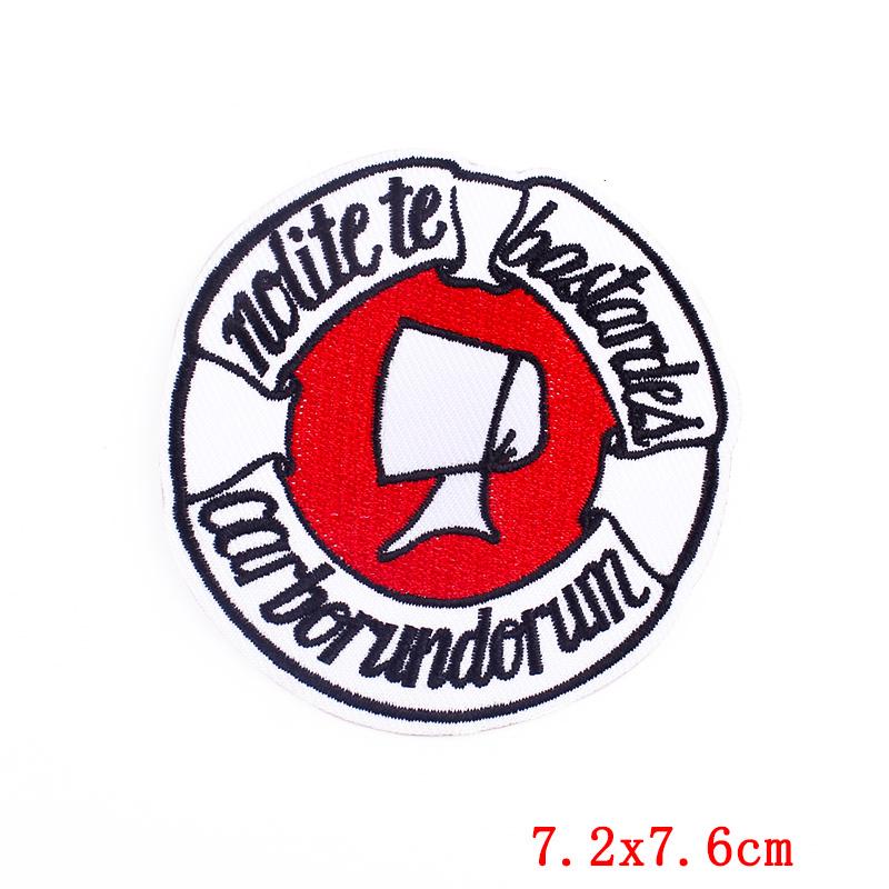 Cartoon Letters Applique Iron On Patches On Clothes Phrase/Text Embroidered Patches For Clothing Stickers Sewing Fusible Badges