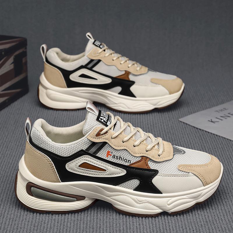 

Spring and autumn men s shoes new breathable mesh youth sports shoes versatile platform casual dad trendy shoes wear-resistant shoes 39