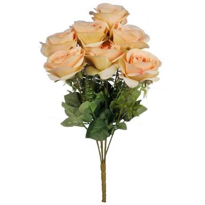 Bouquet of Artificial Roses, Cream Color - 7 Pieces, Height 45cm