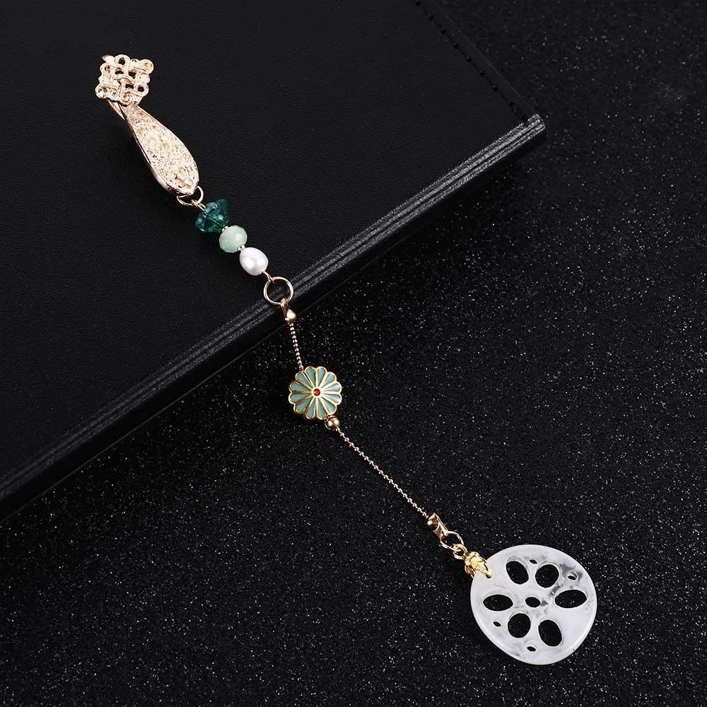 

Accessories Metal Collar Pins Tassel Brooches Cheongsam Pin Accessories Antique Fan Pendant C