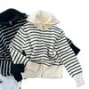 2025 Autumn Women's High Neck Zip Cardigan Knit Sweater