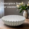 Handicraft Decorative Bowl Ruffle Scalloped Bowls Modern Home Decors Fruit Bowl Decorative Fruit Bowl Stylish Key Bowl
