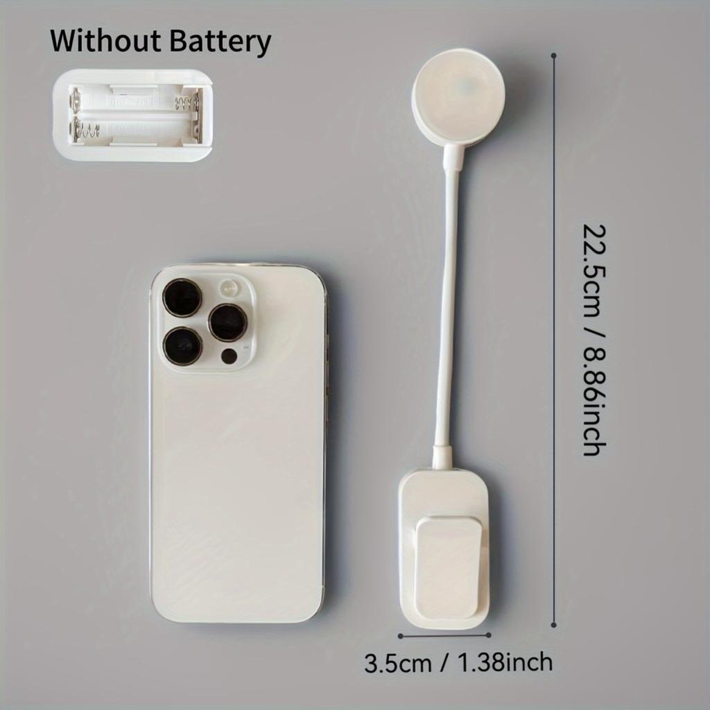 Adjustable reading light with 3 color modes - compact design, perfect for nighttime reading, soft LED eye-friendly light, battery powered.