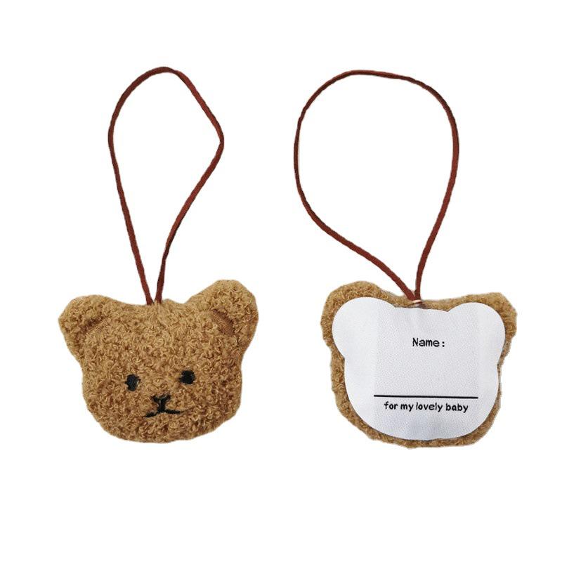 Korean-Style Cute Bear Doll Bag Pendant & Children's Name Tag Keychain
