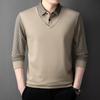 High Quality Long Sleeved Men'S Polo Shirt For Autumn Winter Fashion Two Pieces Of High-End Design Top Korean Casual T-Shirt