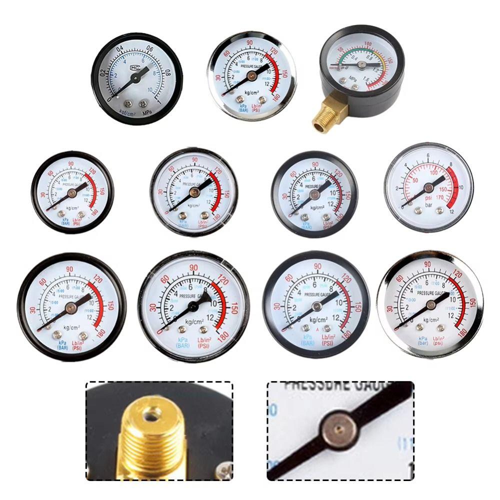 1Pcs 0-180PSI Pressure Meter Air Compressor Pressure Regulator  Power Tools Replacement Accessories