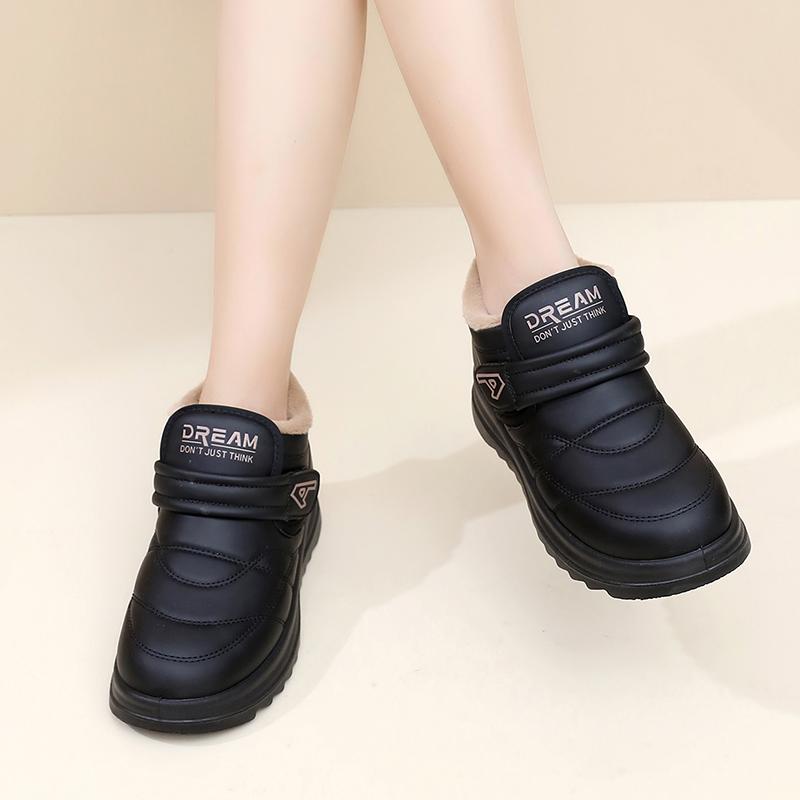 

Зимние Новые Женские Повседневные Хлопковые Ботинки с Флисом для Тепла, Противоскользящей и Прочной Подошвой, Бесплатные Женские Ботинки 35