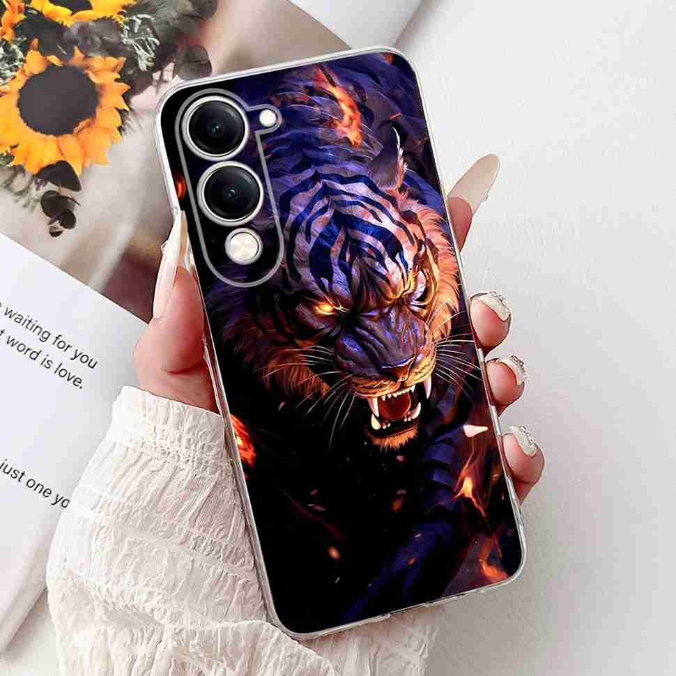 Shockproof For Vivo Y04 Y 04 4G 6.74" Case Retro Printed Dragon Soft Silicone TPU Cover For Vivo Y29s Y 29S 5G Phone Cases Capa