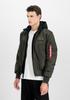 Winter Jacket Alpha Industries MA-1 D-Tec Hood Bomber Jacket (183110) Dark Green