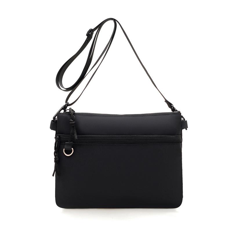 Mens Casual Nylon Crossbody Bag With Stitch Detailing For Travel And Everyday Use
