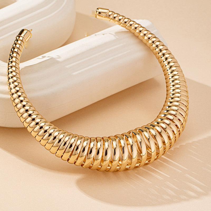 Exaggerated retro elastic ring, fashionable spring collar, European and American style, bracelet, niche personality