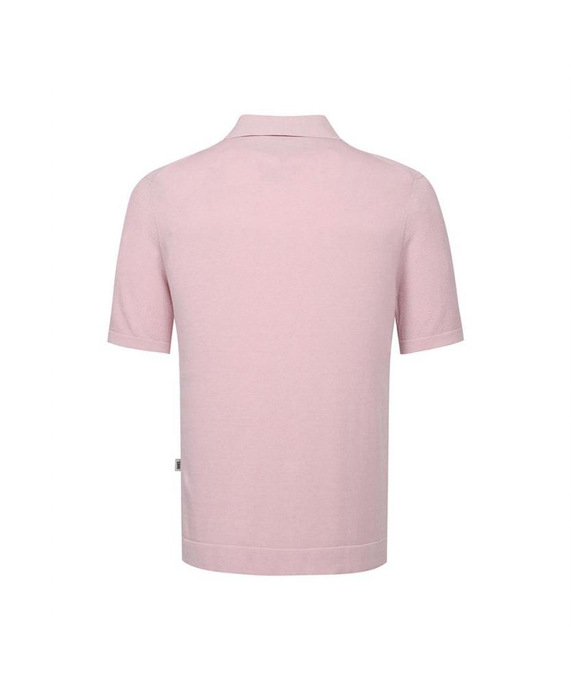 Dagseusyeocheu Cotton Blend Short Sleeve Collared Knit Pink_Dls1Swts150P1