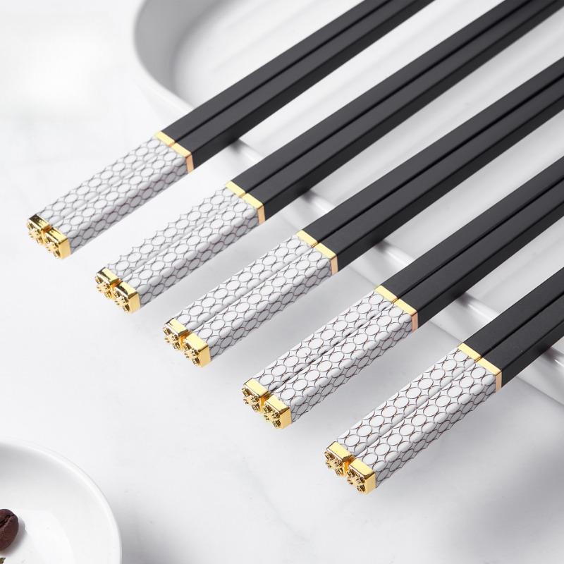 

10 пар палочек для еды из сплава, корейские палочки для еды, термостойкие палочки для еды, для дома, кухни, суши, портативные, для здоровой пищи