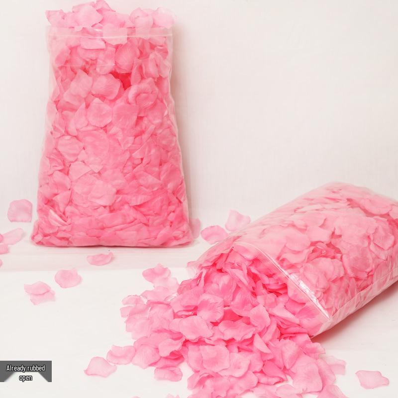 Romantische Hochzeits-Verlobungsdeko: Rote Rose Simulierte Blütenblätter