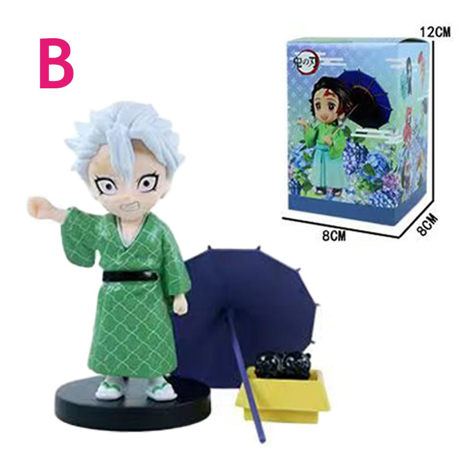 Plum Rain Series  Tanjiro Kamado Nezuko Anime Animation Figurine Creative Statue Model Ornament Surprise Present
