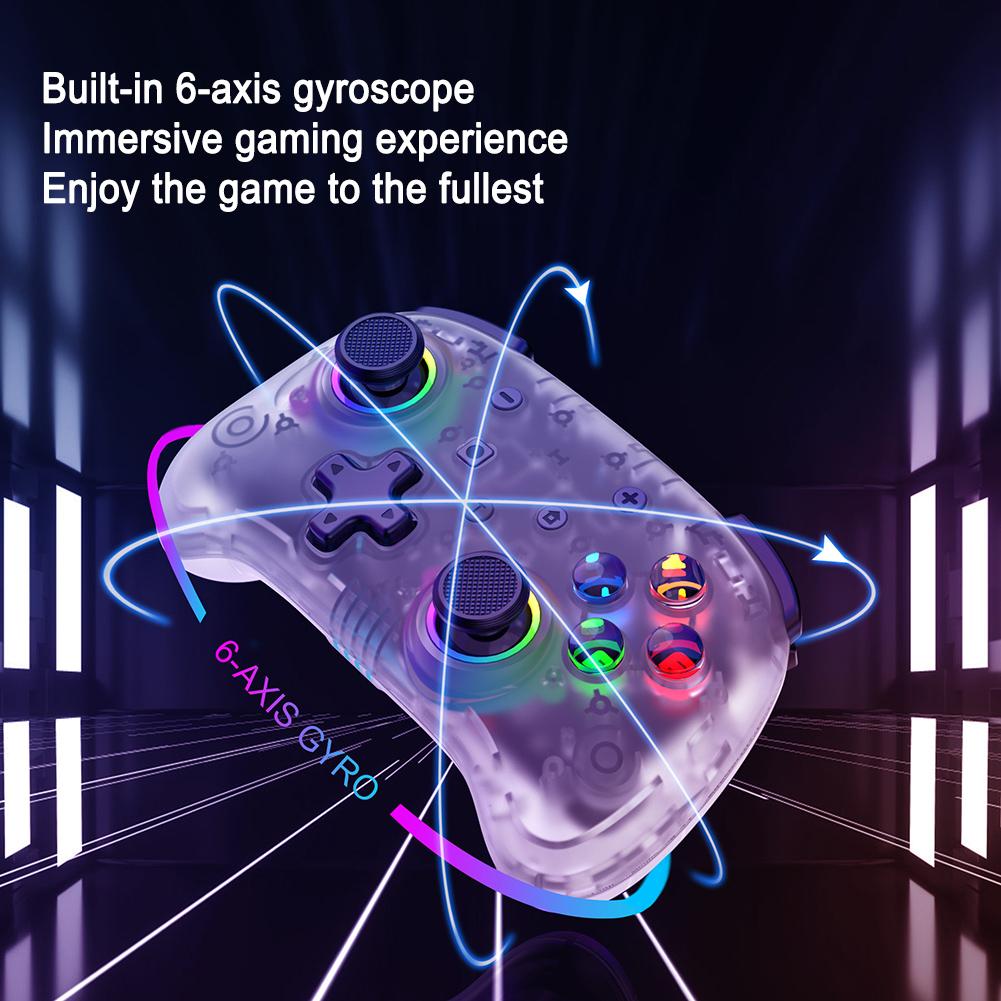 Wireless Bluetooth-compatible Gamepad Support Vibration/Wake-up Function Game Controller Fit for Switch/Switch OLED/Switch Lite
