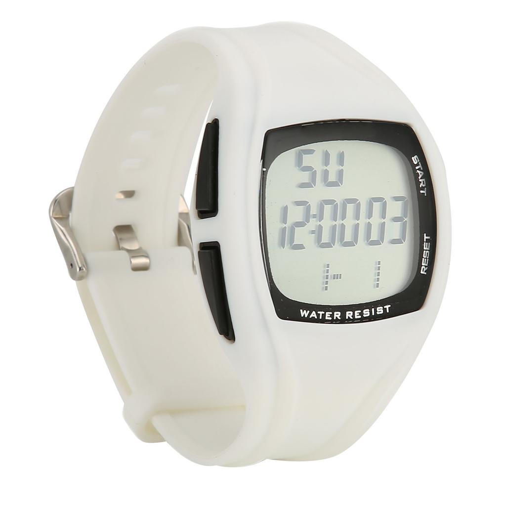Students Electronic Watch Waterproof Stopwatch Dual Time Fashionable Digital Sports Watch White