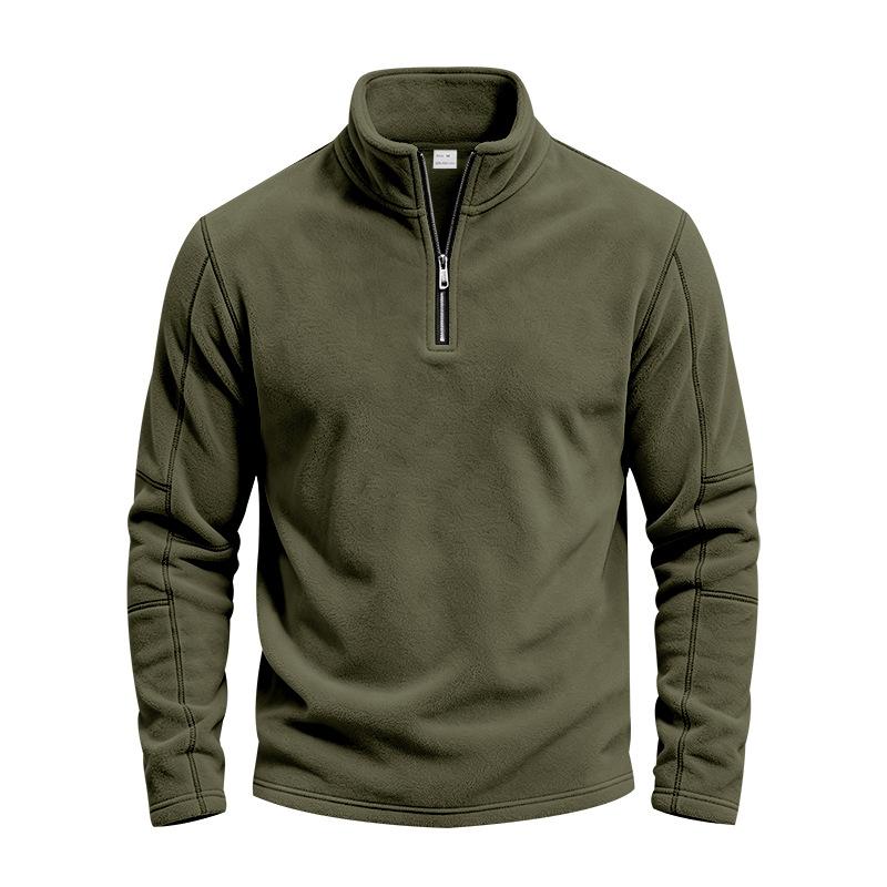 Men Zipper Sweatshirts Quarter Zip Pullover Half Zipper Hoodie Men Gym Man Autumn Solid Men's Sweatshirt Coat