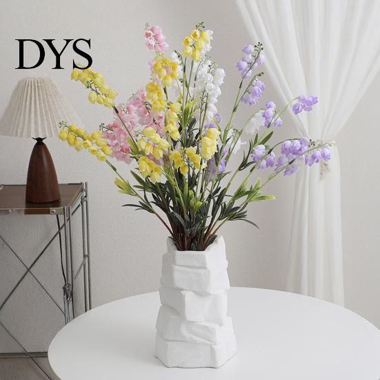 Realistic Artificial Flowers Lily of The Valley, 31.5" Long Stem Faux Bell Flowers, Fake Soft Fabric for Hotel Orchid Bridal Wedding Bouquet