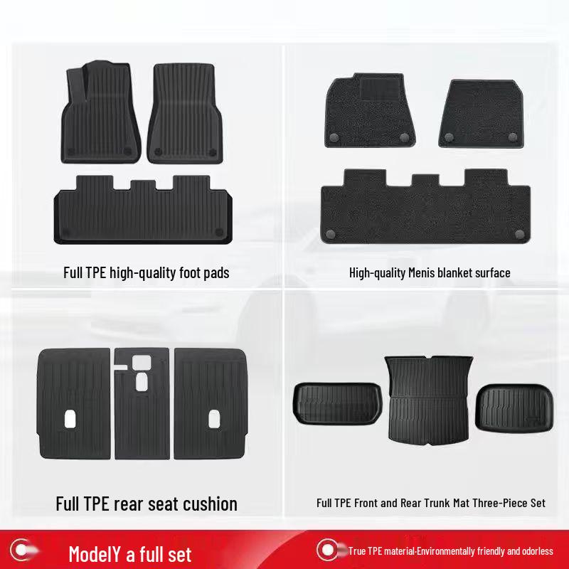 Tesla Model Y/3 Facelift Left-Hand Drive HK TPE Odorless Floor & Trunk Mats