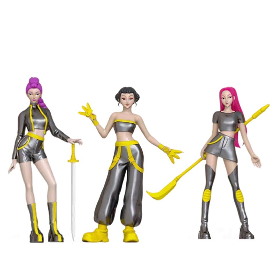 1-24 Stück Anime kpop Dämonenjäger Figur k-Pop Dämonenjäger Rumi Mira Zoey Tiger Statuette Spielzeug Tischdekoration Schmuck Geschenke