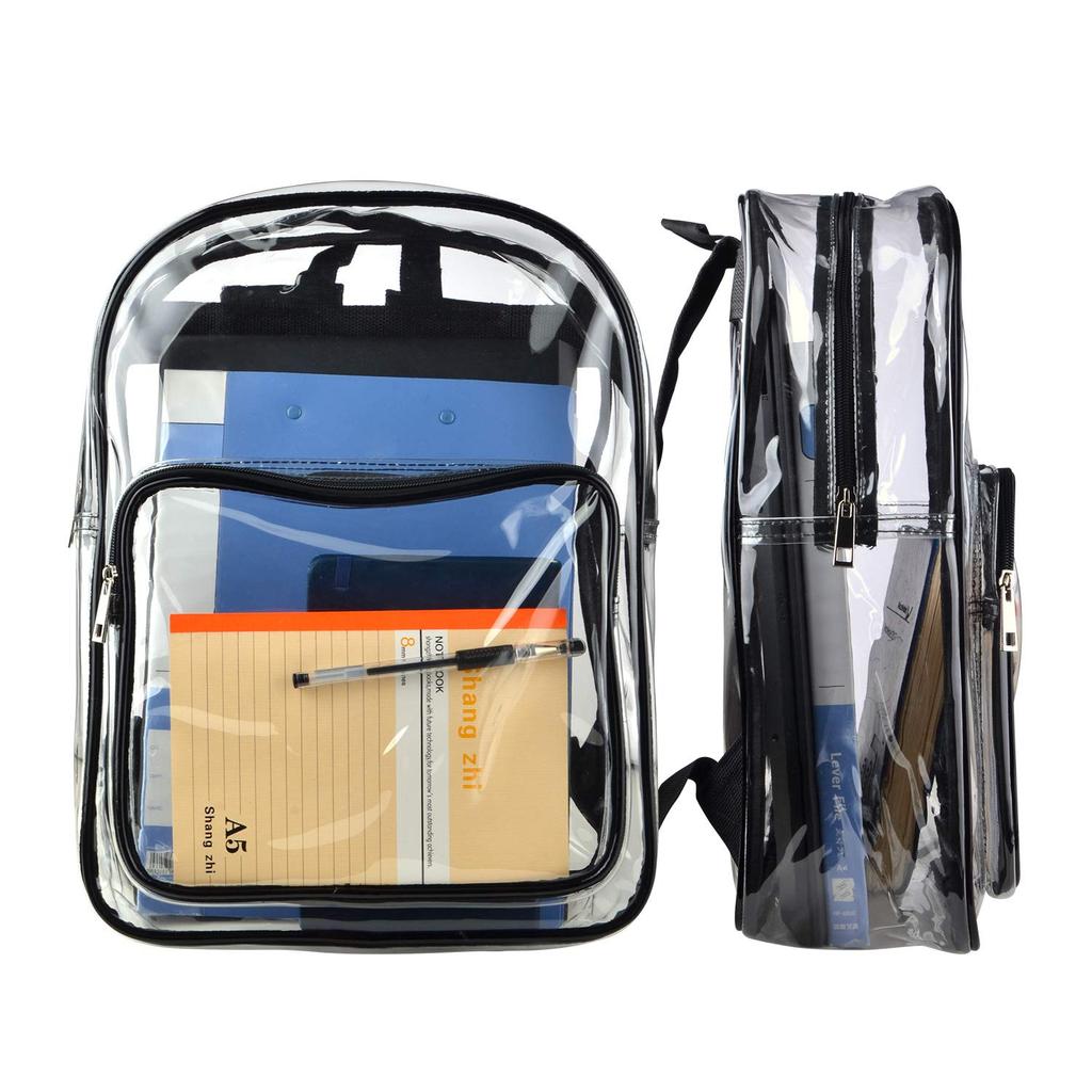 [NICHTAG] Transparenter Rucksack für Herren, A4-Größe, Großes Fassungsvermögen, PVC, Antistatisch, Vinyl, Reinraum, Wasserdicht, Langlebig, Unisex, Beliebt (ZU)