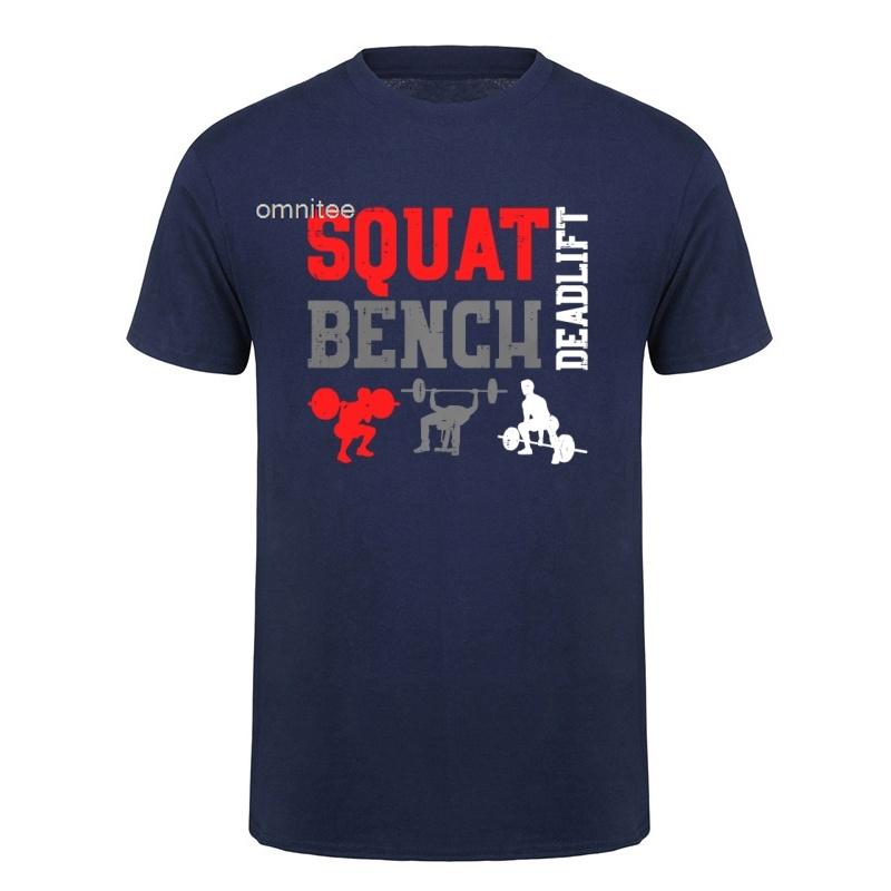 Powerlifting Squat Bench Deadlift Weightlifting T Shirt Oneck Cotton Unisex Summer Casual Tshirts Plus Size Loose Hj112