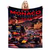 Formula 1 Racing Monaco Grand Prix Flannel Blanket for Bedroom, Living Room, Sofa, and Nap