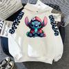 Luxury Brand Women's Hoodies Disney Lilo & Stitch Harajuku Jackets Japanese Fashion Winter Sweaters Women's Warm Sweatshirts
