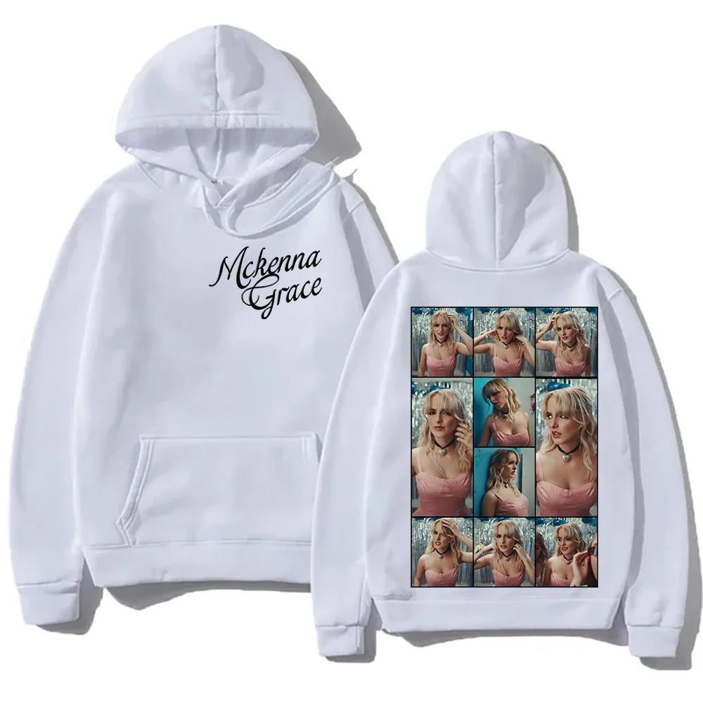 Mckenna Grace Photo Collage Hoodie Men Women Fleece Warm Autumn Winter Hooded Sweatshirt Singer Casual Streetwear Pullover