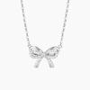 Bow necklace Women's light luxury niche design sense Clavicle chain Simple temperament Diamond-encrusted zircon pendant jewelry
