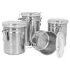 4 szt. Hermetyczny pojemnik do przechowywania żywności Pojemnik do przechowywania ze stali nierdzewnej na ziarna kawy Herbatę Mleko w proszku