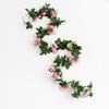 Silk Roses Artificial Vine Hanging Flowers for Wall Christmas Rattan Fake Plants Leaves Garland Outdoor Wedding Home Decoration