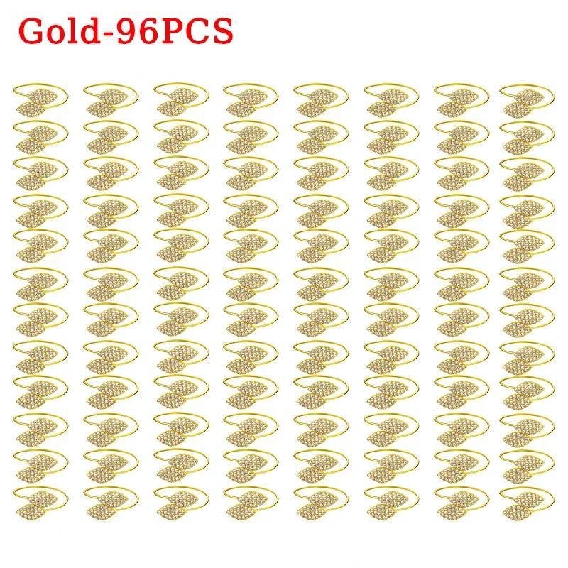 Hotel Buckles Wedding Napkin Ring Table Decoration Party Rhinestone Napkin Wedding Napkin Holder Rings Banquet Leaves Shape
