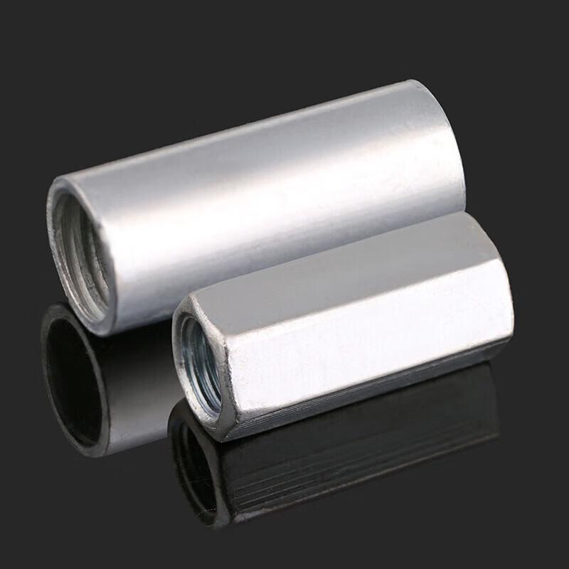 Blue-White Zinc Extended Hex Coupling Nuts