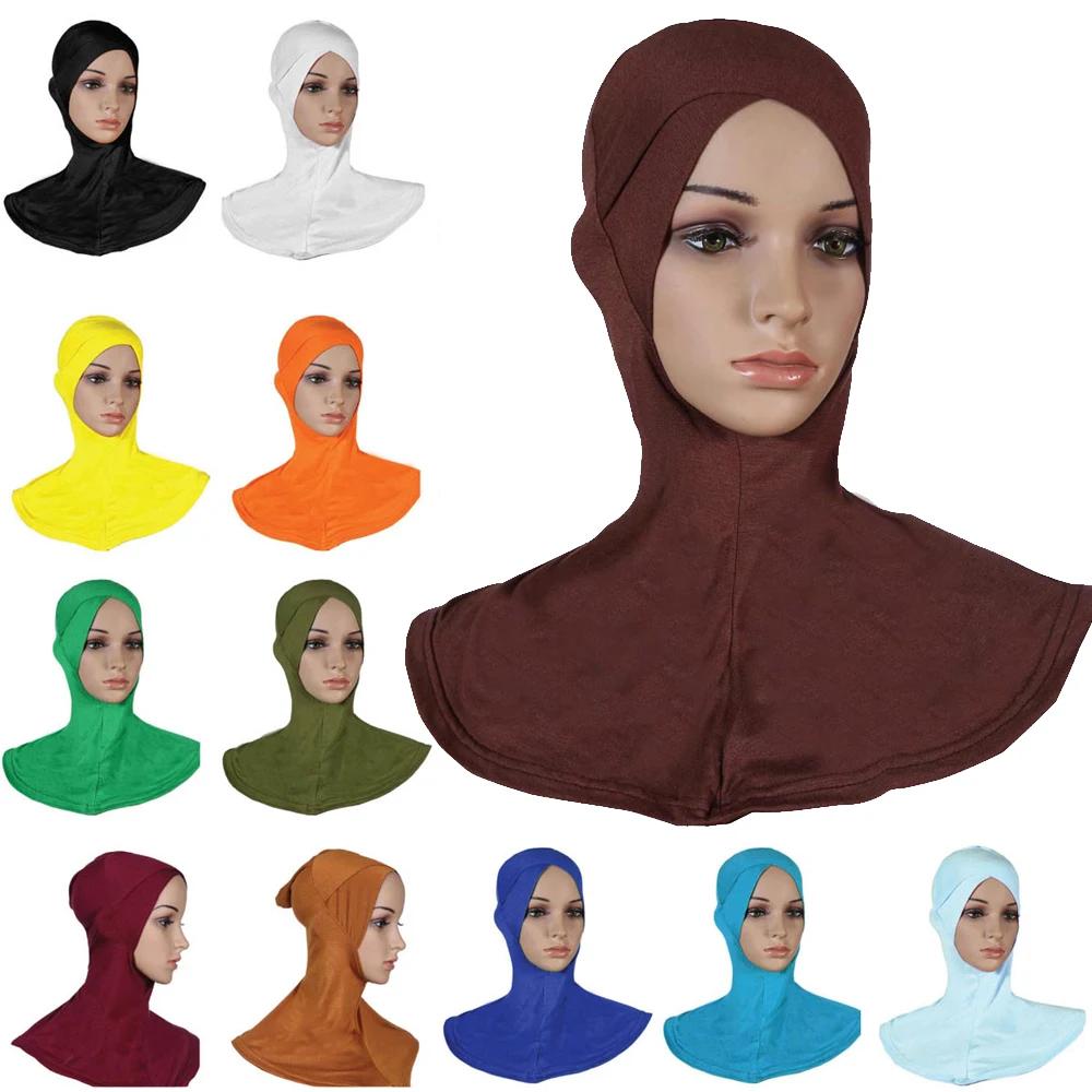 Fashion Glasses M Women's Solid Color Cross Benaies Hat Bonnet Underscarf Muslim Instant Scarf Hijab Islamic Headscarf Amira Ninja Ninja Cap Turban