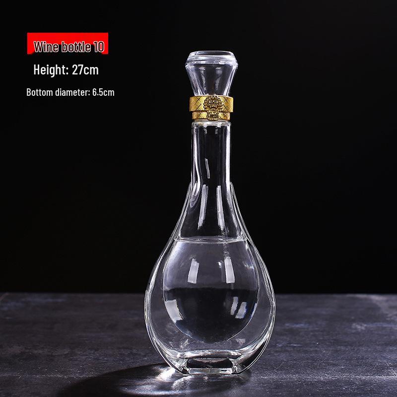 500ml Clear High-White Glass Wine Bottle, Decorative Empty Baijiu Bottle