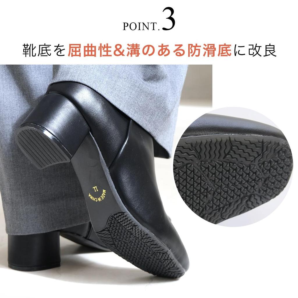 [AmiAmi] Short Boots, Square Toe, 5cm Heel, Women's, Comfortable to Walk In, Black, Winter, Heel CX3202 (M (23.5cm), Black (Smooth))