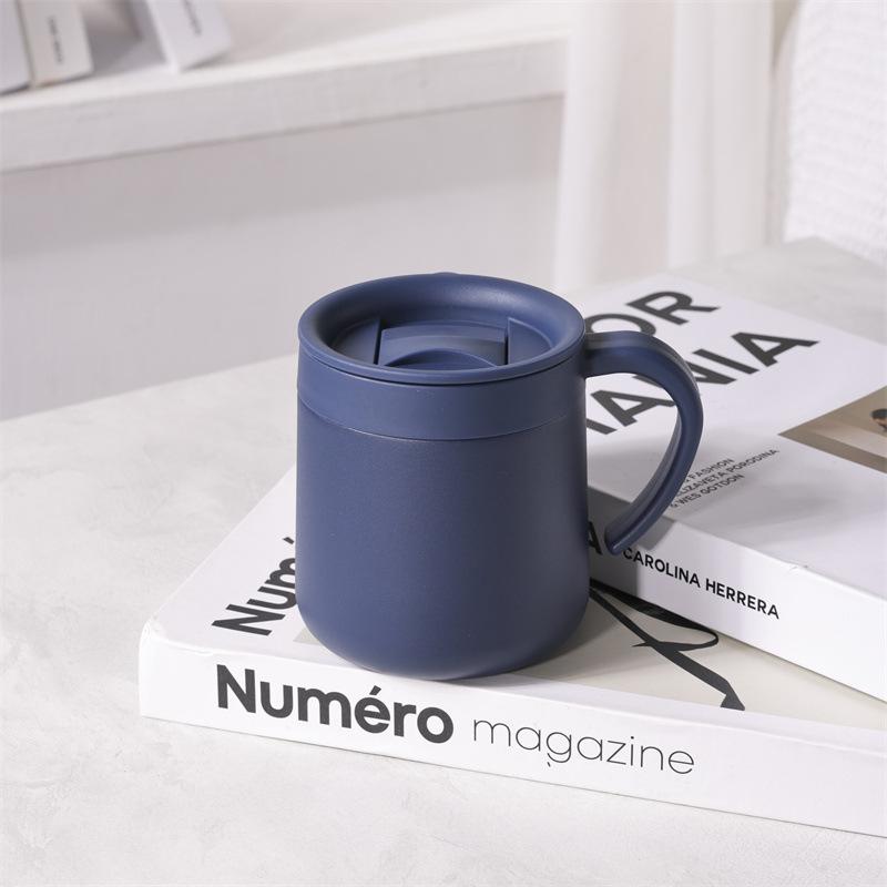 304 Stainless Steel Double-Layer Insulated Cup, Office Mug, Personal Coffee Cup with Lid, Vacuum Insulated, 360ml