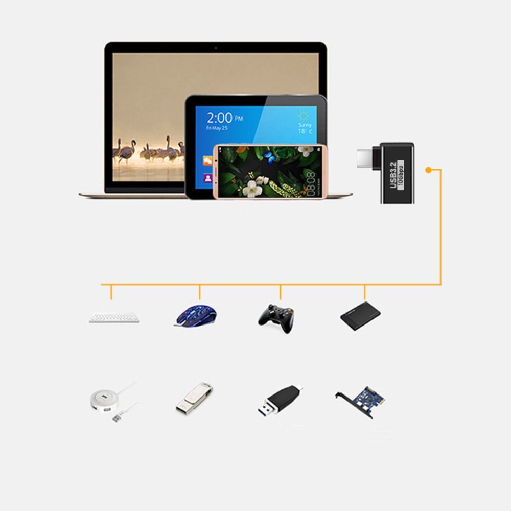 Male to Female USB-A to Type-C 3.1 Converter Laptop U Disk Connector Professional OTG Adapter