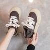 Black Sneakers Woman Flats Shoes Trend Round Toe Spring Autumn Sneakers Women Vulcanized Shoes Lace Up Non-slip Casual Sneakers