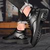Casual Comfortable Men Footwear Leather Stylish Mens Leisure Boots 2024 Luxury Ankle Boots Lace-Up Warm Plush Fur Winter Boots