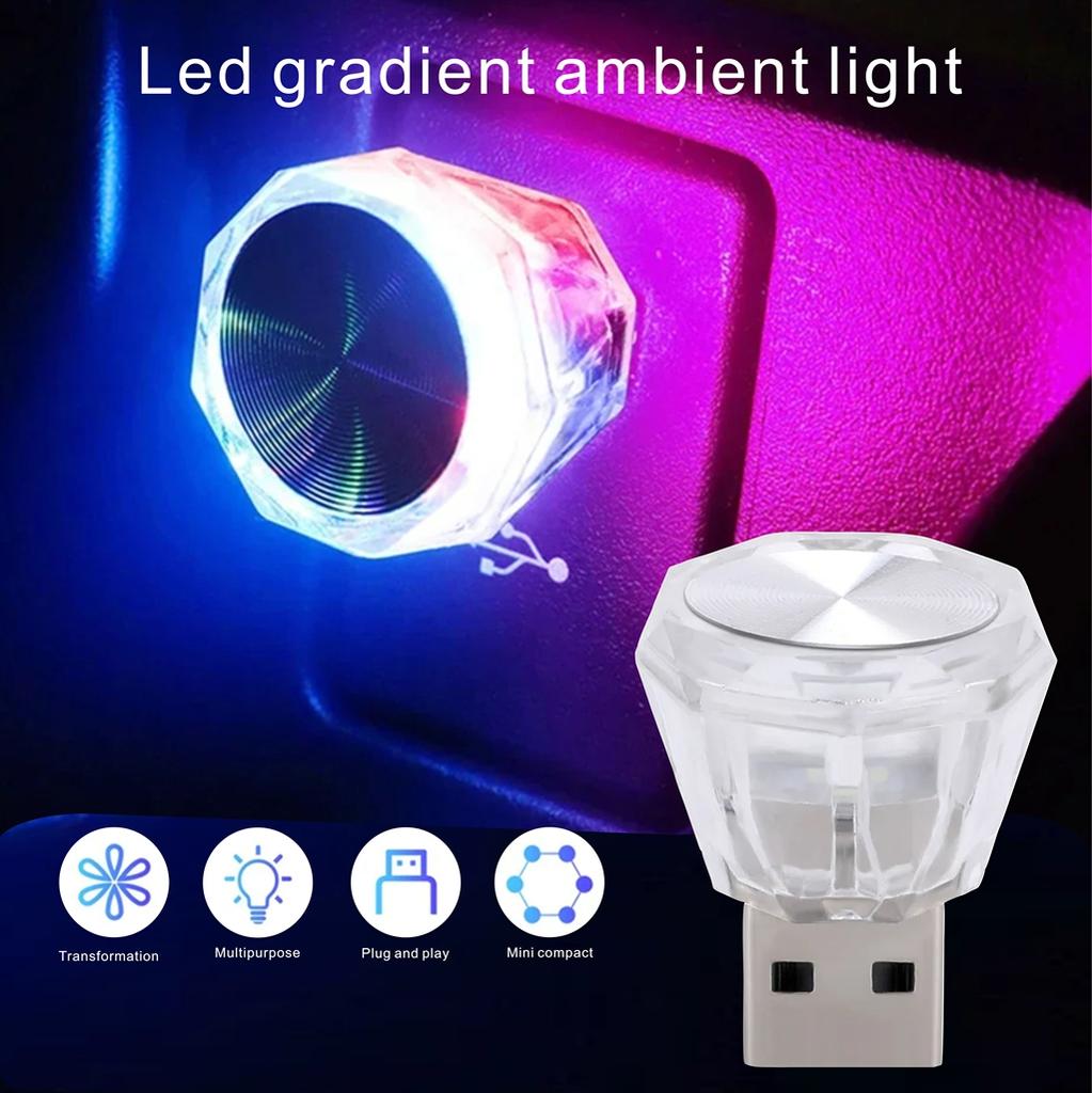 New Car USB Ambient Light No Charging Plug and Play LED Ambient Decoration Light Night Light